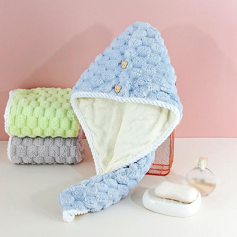 Cloud Grid Coral Fleece A Bath Towel, Quick-drying Wrap Towel, Enlarged and Thickened Household Bath Towel