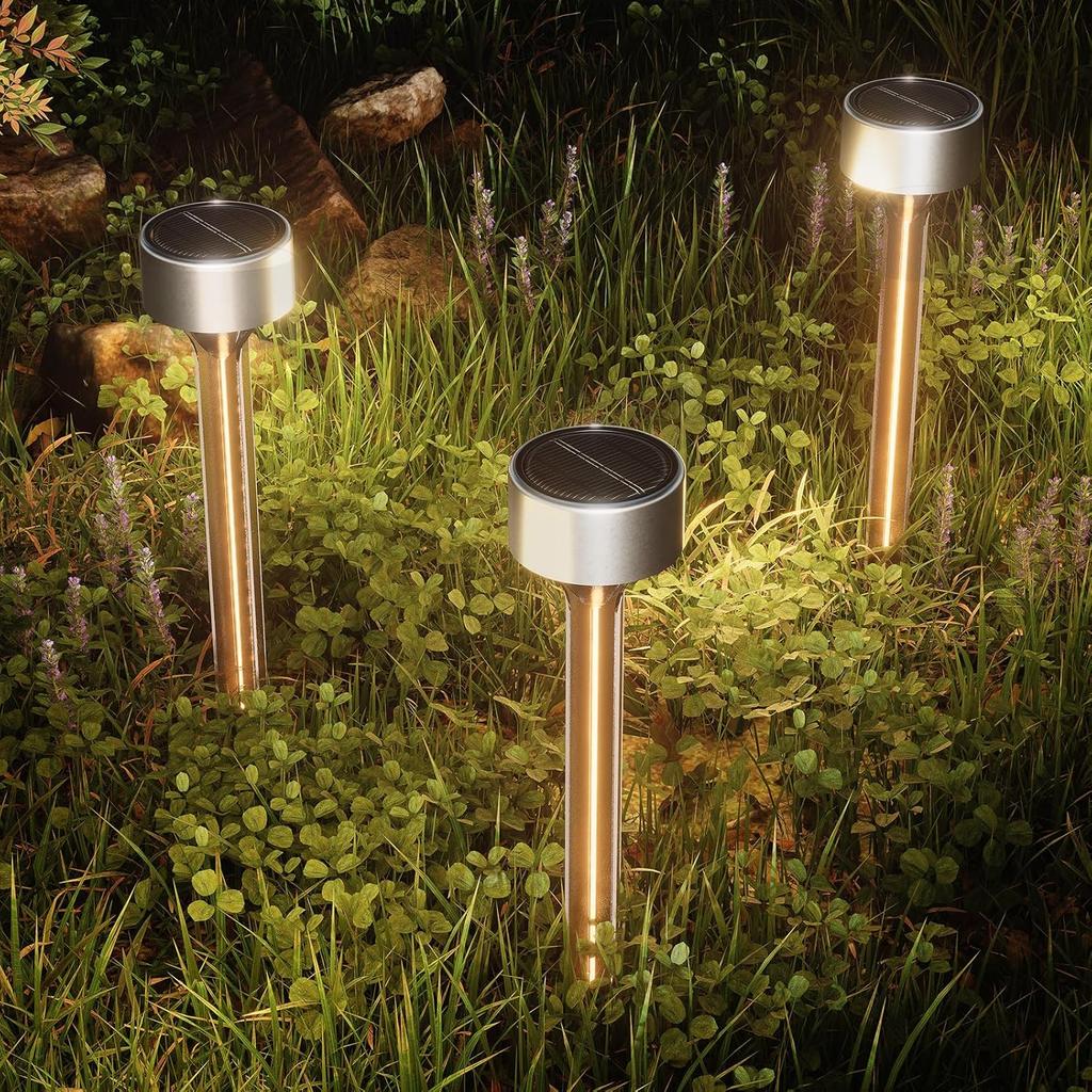TG60448 Solar lamp, LED garden lamp, transparent, solar post with sensor