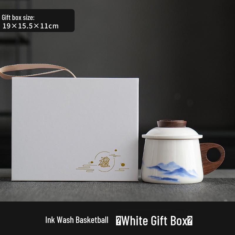 Exquisite Mutton Fat White Porcelain Tea & Coffee Infuser Cup for Home & Office