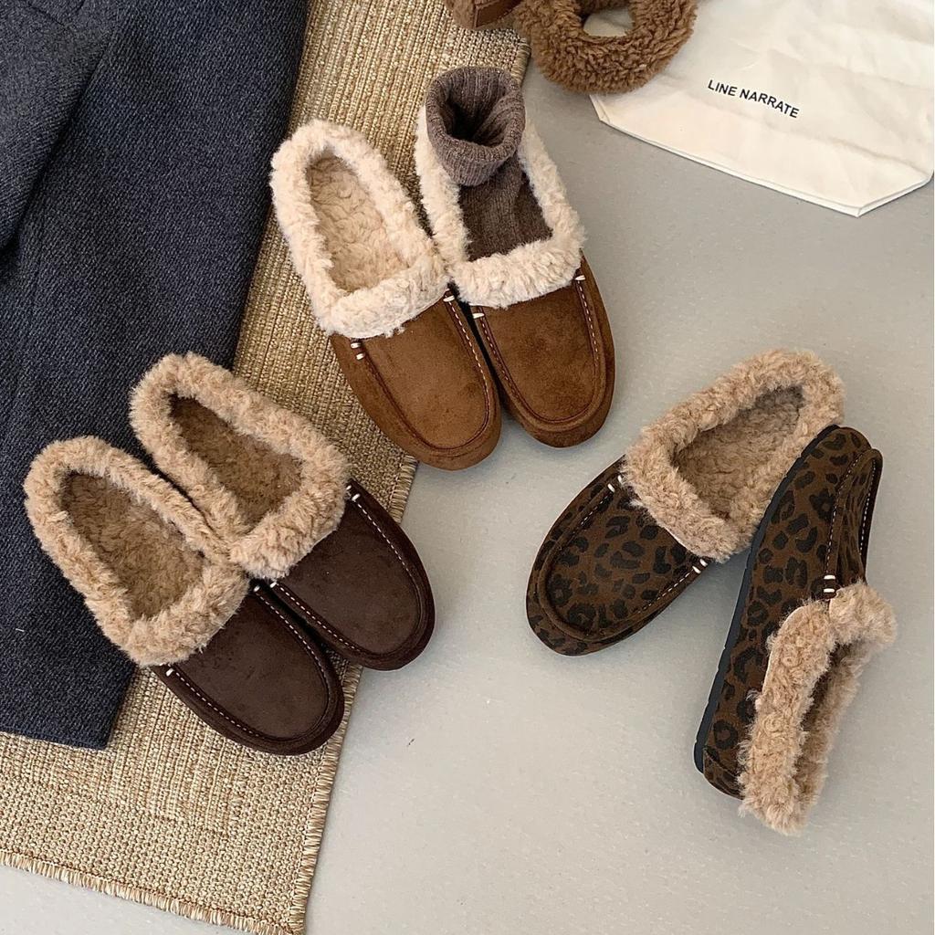 Mao Mao Slippers Women's 2025 Autumn and Winter New Korean Version Casual Warm Flat Comfortable Women's Shoes