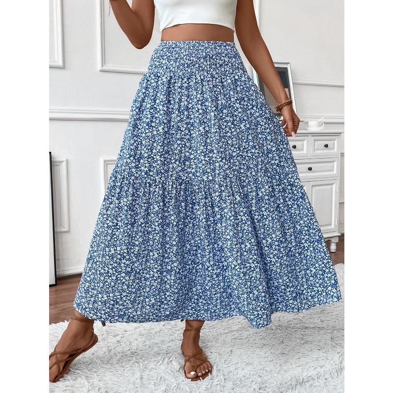 Women's Flower Pattern Print Casual Summer Spring Skirts