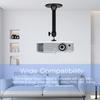 Small Ceiling Wall Projector Mount Stand with 3 Screw Adapters Compatible with Most Projector