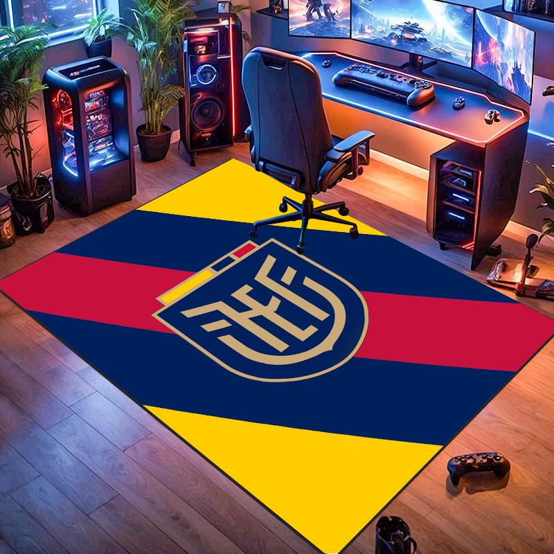 Ecuador National Football Team Crest Print Non‑Slip Rug, Sports Fan Decor Carpet for Bedroom Living Room Home