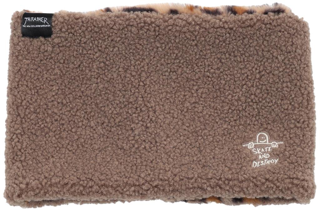 Thrasher Reversible GONZ SAD Neck Warmer Boa x Leopard Print Reversible Neck Cold GRAGE FR Kids' (24TH-K54K / Warmer) - Weather,