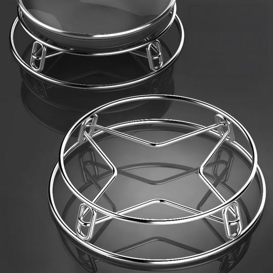 Double Layer Pot Rack Heat-Resistant Strong Load-bearing Hollow Design Multipurpose Pot Holder Stainless Steel Steaming Rack