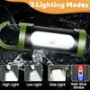 Mini Portable Keychain Flashlight Multifunction COB Work Light 4 Modes Emergency Rechargeable Light for Walking Searching Hiking