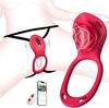 Brinquedos adultos para casais (unissex), um conjunto de vibrador strap-on para mulheres com controle remoto (estimula o clitóris e o ponto G), design tranquilo