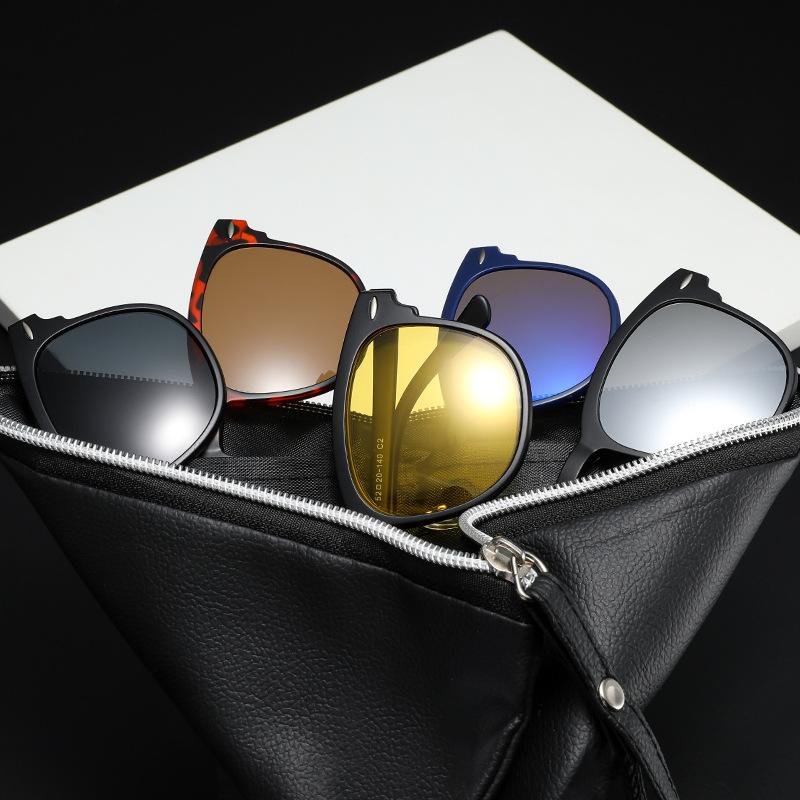 Sunglasses Cover Men'S And Women'S Magnetic Semi-Metal Glasses Frame Retro Polarizer Driving Glasses Spot 2218