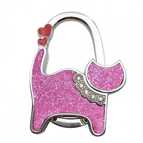 Durable Handbag Hanger Cats Shaped Bag Hanger Folding Non-slip Saving Space Table Purse Rack