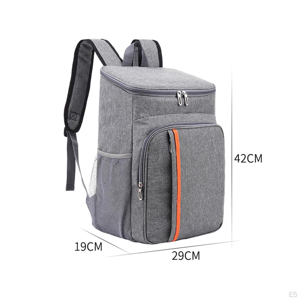 Outdoor Piknik Bag Izolovaný batoh s bočními kapsami Lehký oběd pro
