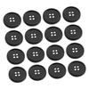 100Pcs Black Resin Four Holes Classic Round Buttons DIY Sewing Tool for Clothes Jackets Shirts 15Mm Resin Button