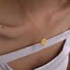 Cross-Border New Arrival Simple Fashion Personality Temperament Wild Sweater Chain Crystal Zircon Round Brand Pendant Necklace