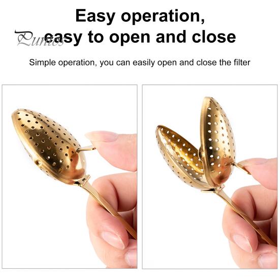 Stainless Steel Tea Diffuser with Hook Fine Holes Tea Interval Filter for Loose Leaf Tea And Coffee Brewing Portable Tea Infuser for Home Travel