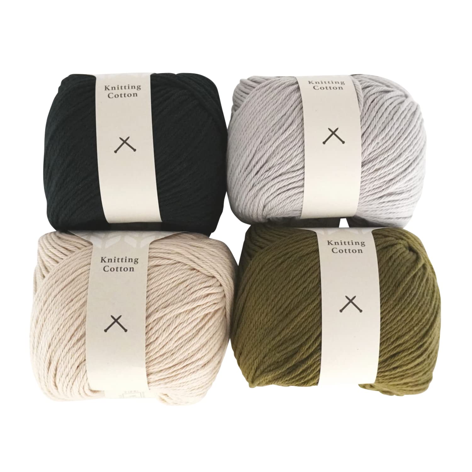 

DARUMA Knitting Cotton 100m set Knitting Needle Knitting Cotton Straight Yarn 4-color 100% (D)