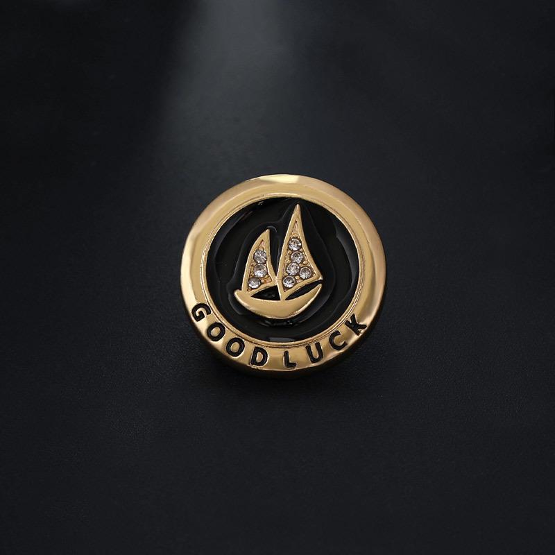 New rudder chest sailing needle Japanese smooth sailing badge clothes neckline suit accessories embellishment accessories