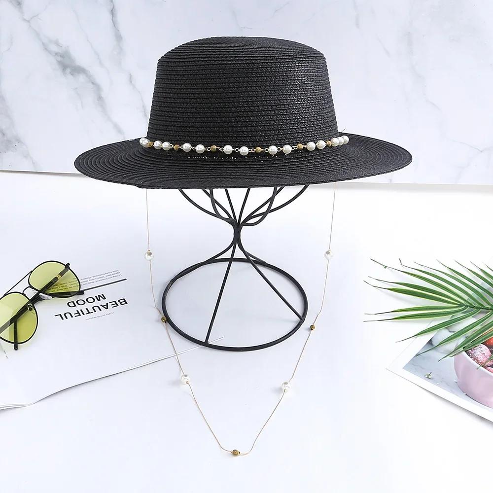 

2025 New Korean Style Women Sun Hat UV Protection UPF50+ Wide Brim Breathable Outdoor Travel Beach Bucket Hat M 56-58cm чорний