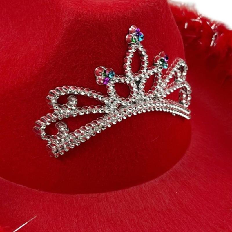 Bachelorette Party Cowgirl Cap for Bride Lady Fedoras Hat Bridal Shower Cowboy Hat Girls Carnivals Party Photoshoots Cap