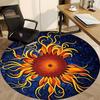 1pc Sunflower Artwork Carpet for Office Non-Slip, Round Carpet, Soft & Comfortable, Carpet for Office, Lightweight Round Floor Mat