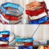 Colorful Stacked Books Shaped Glass Mug, Hand-Painted Stained Glass Style Coffee Cup