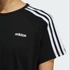 Adidas Neo Contrast Three-Stripes Sports Round Neck Fitted Short Sleeve T-Shirt Women Tops Black H65454
