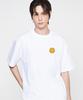 GRAVER [Unisex] Yellow Sealing Small Drawing Smile Short Sleeve T-Shirt_White