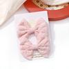2Pcs/set Bows for Girls Hair Pins Embroidery Printing Hair Clips Solid Color Bowknot Handmade Barrettes Kids Hair Accessories