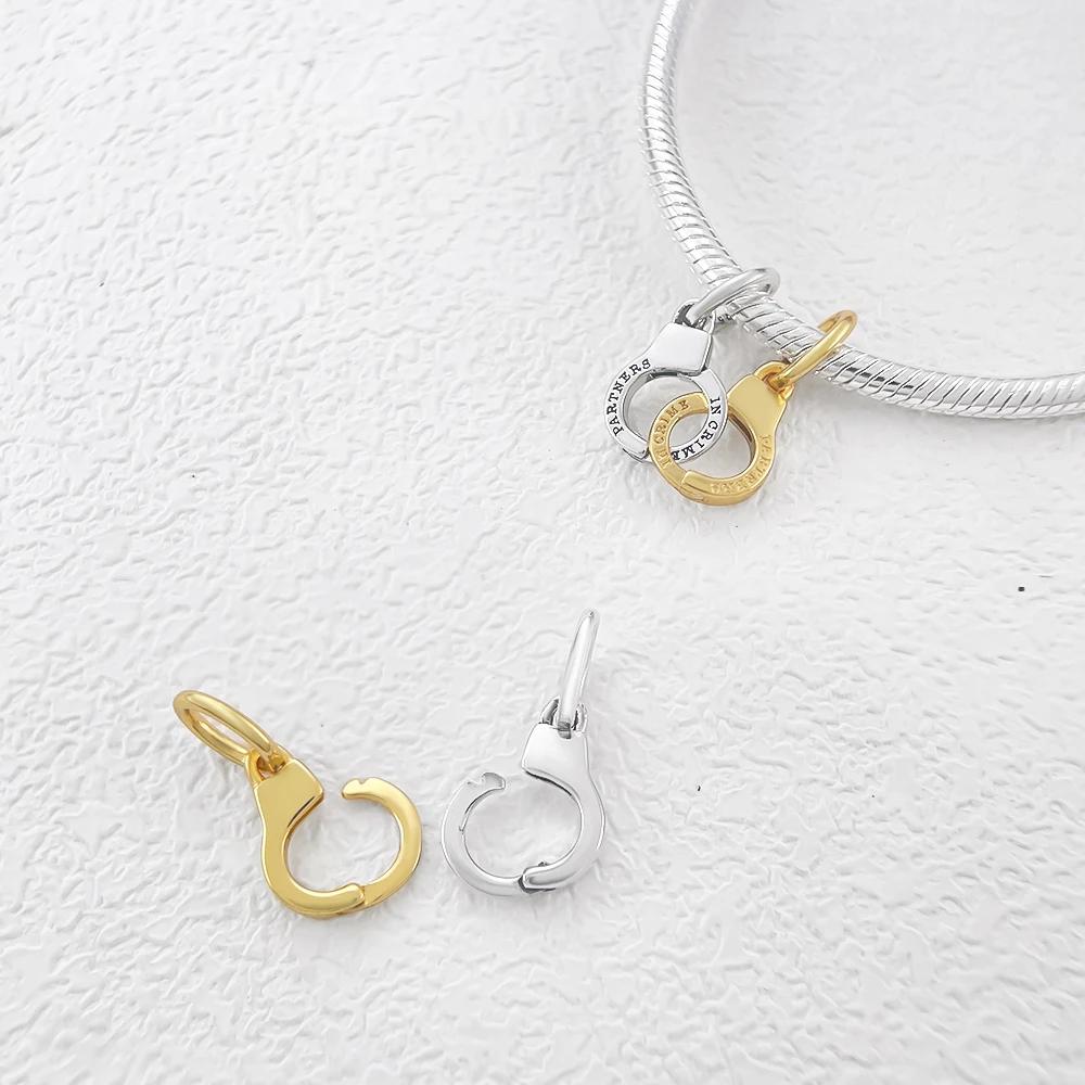 Silver S925 Heart Series Charm Gold Love Star Beads Double Dangle Charm Be Love Heart Charm for Women Diy Jewelry Gifts