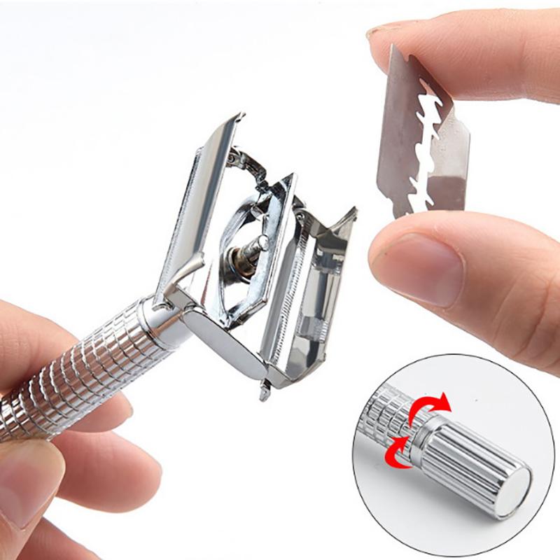 Men’S Traditional Classic Double Edge Chrome Shaving Safety Razor + 1 Blades