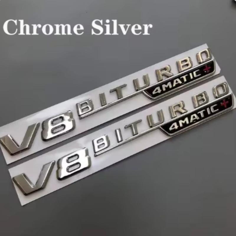 

2 шт. 3D ABS автомобильный значок на крыло для Mercedes Benz E63s AMG W213 W212 W205 C63S V8 BITURBO 4MATIC эмблема наклейки аксессуары