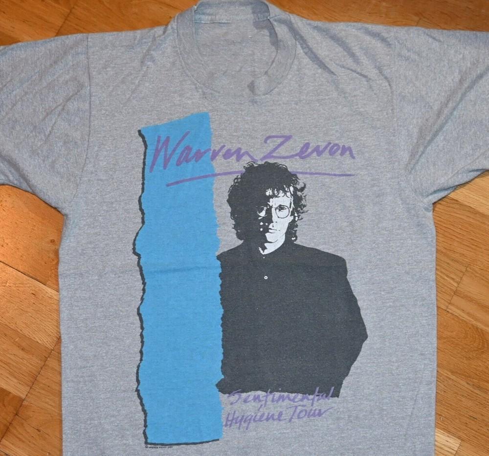 Warren Zevon Sentimental Hygiene Tour Shirt Sport Gray Unisex S-5XL 1J0525 Unisex T-Shirt S