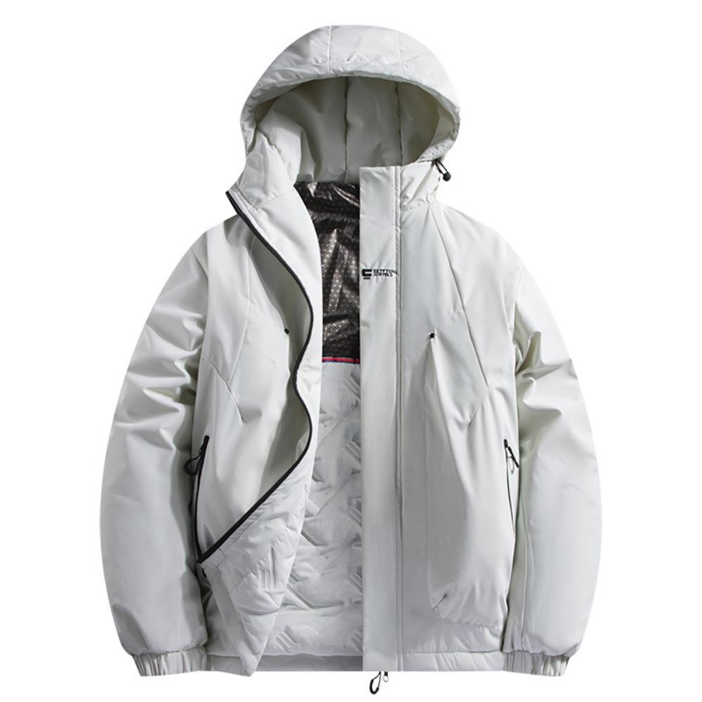 Men's charge cotton-padded clothes, winter Hong Kong style casual fashion versatile warm waterproof hooded jacket