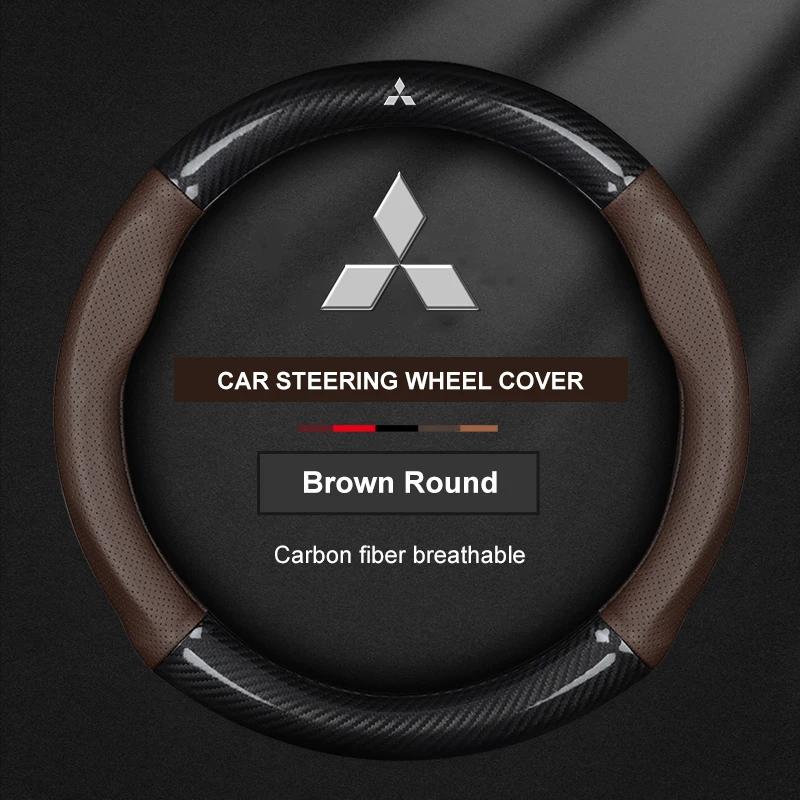 For Mitsubishi Outlander Pajero Asx Colt Lancer EX Evolution X L200 Triton RALLIART Delica Eclipse Car Steering Wheel Cover