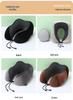 U-Shaped Memory Foam Neck Pillow with Buckle Design - Solid Color, Slow Rebound, Foldable for Office Naps