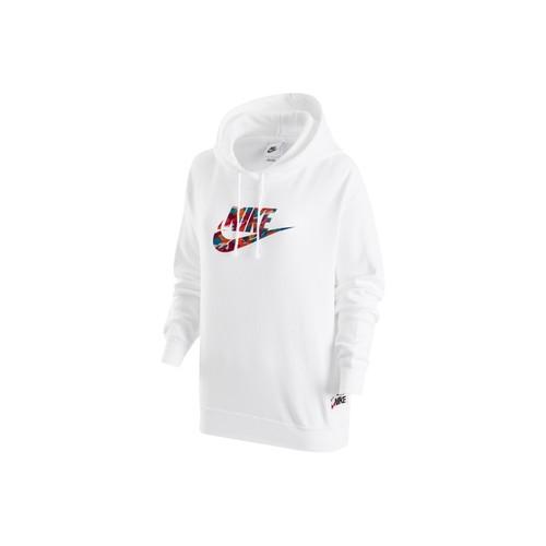 Nike Женская удобная толстовка с капюшоном и длинным рукавом Белая M