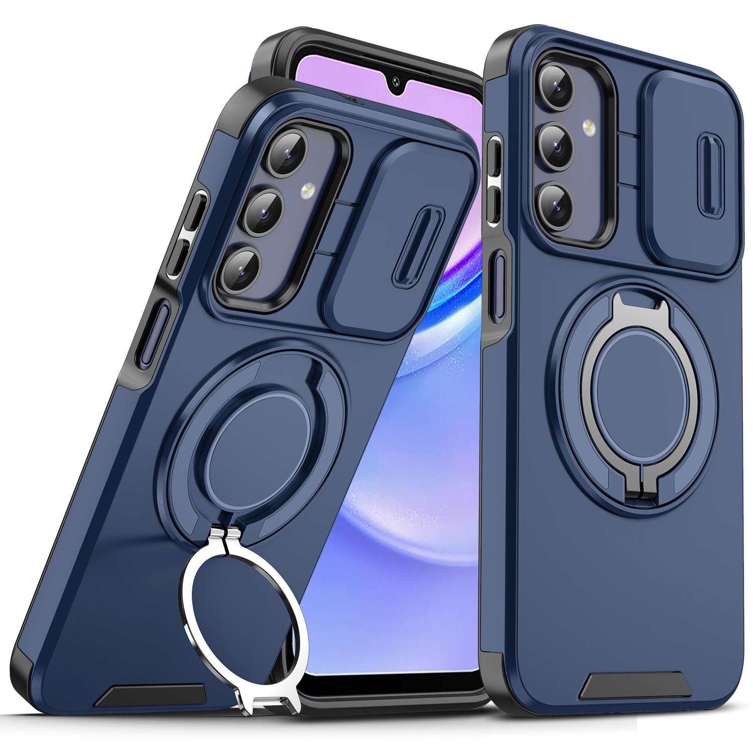 

Shock Proof Cell Phone Case for Samsung Galaxy A17 5G A16 A56 A36 A55 A35 A15 Stand Cover Galaxy A36 5G синий