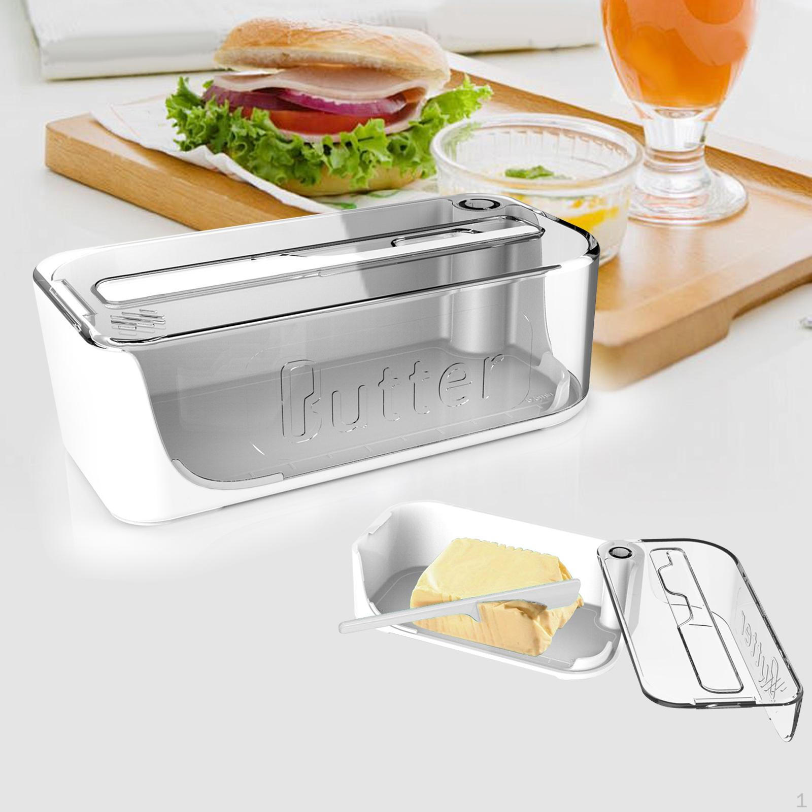 Контейнер для масла коробка для резки блюдо с крышкой нож для нарезки ломтиков для столовой в холодильнике 2129₽