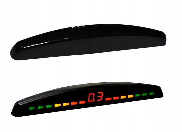 Parking Sensors with Buzzer and LED Display, Black, with Connector
