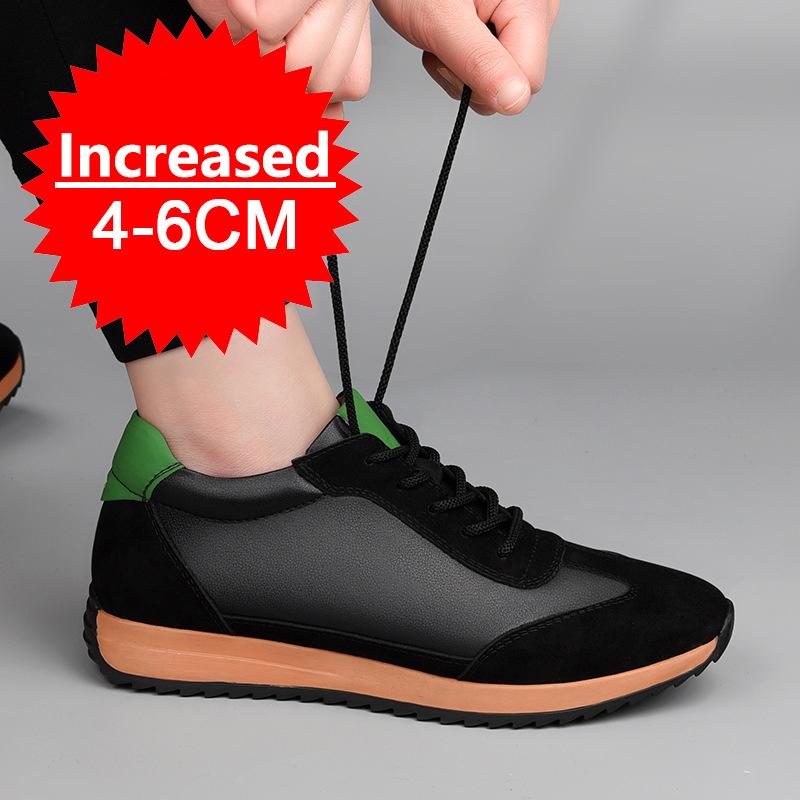 Fashion Men Elevator Shoes Heightening Sneakers for Men's 4cm 6cm Breathable Height Increased Shoes for Man Sports Shoes Plus Size 36-47