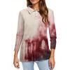 Women's Fashion Casual Lapel Short 3/4 Sleeve Halloween Print Shirt Women's Button Up Tops