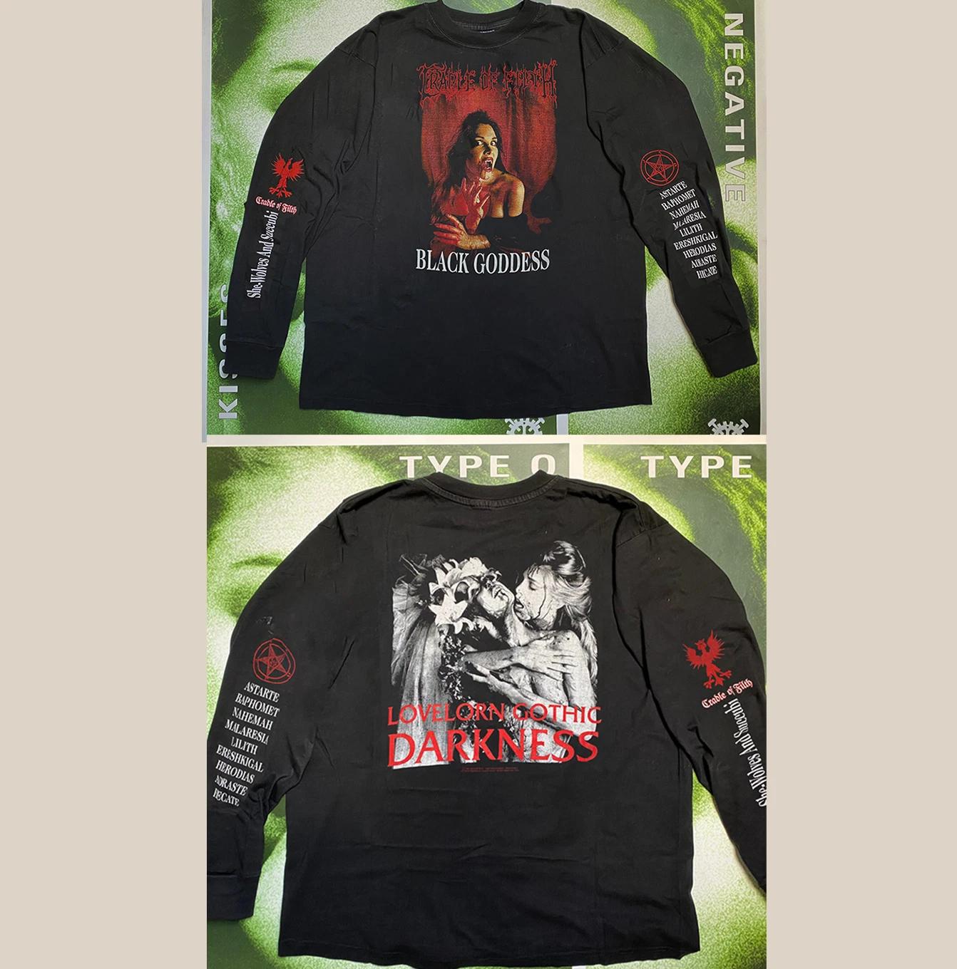Винтажная CRADLE OF FILTH BLACK GODDESS с длинным рукавом S-5XL 2F1021 S