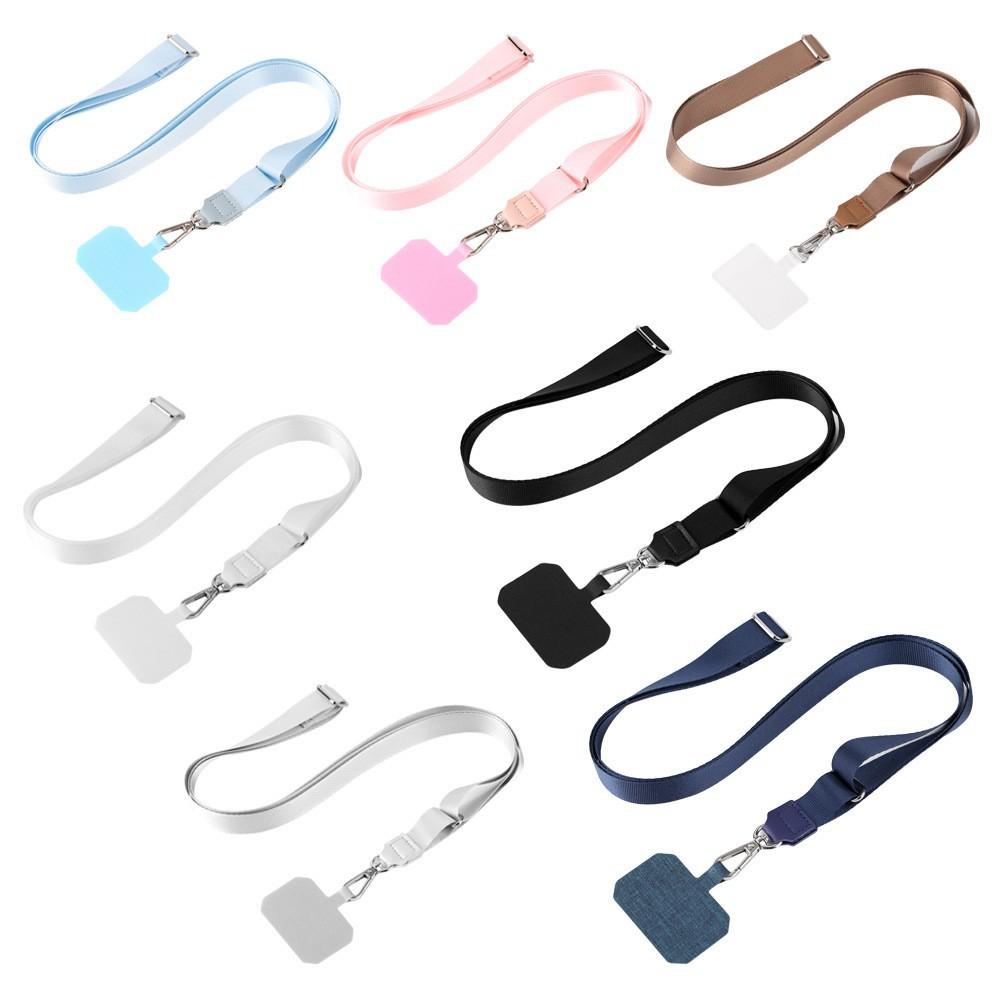 Mobile Phone Hanging Rope Adjustable Neck Hanging Rope Flat Rope Strap Fixed Clip Anti Loss Mobile Phone Hanging Rope Crossbody