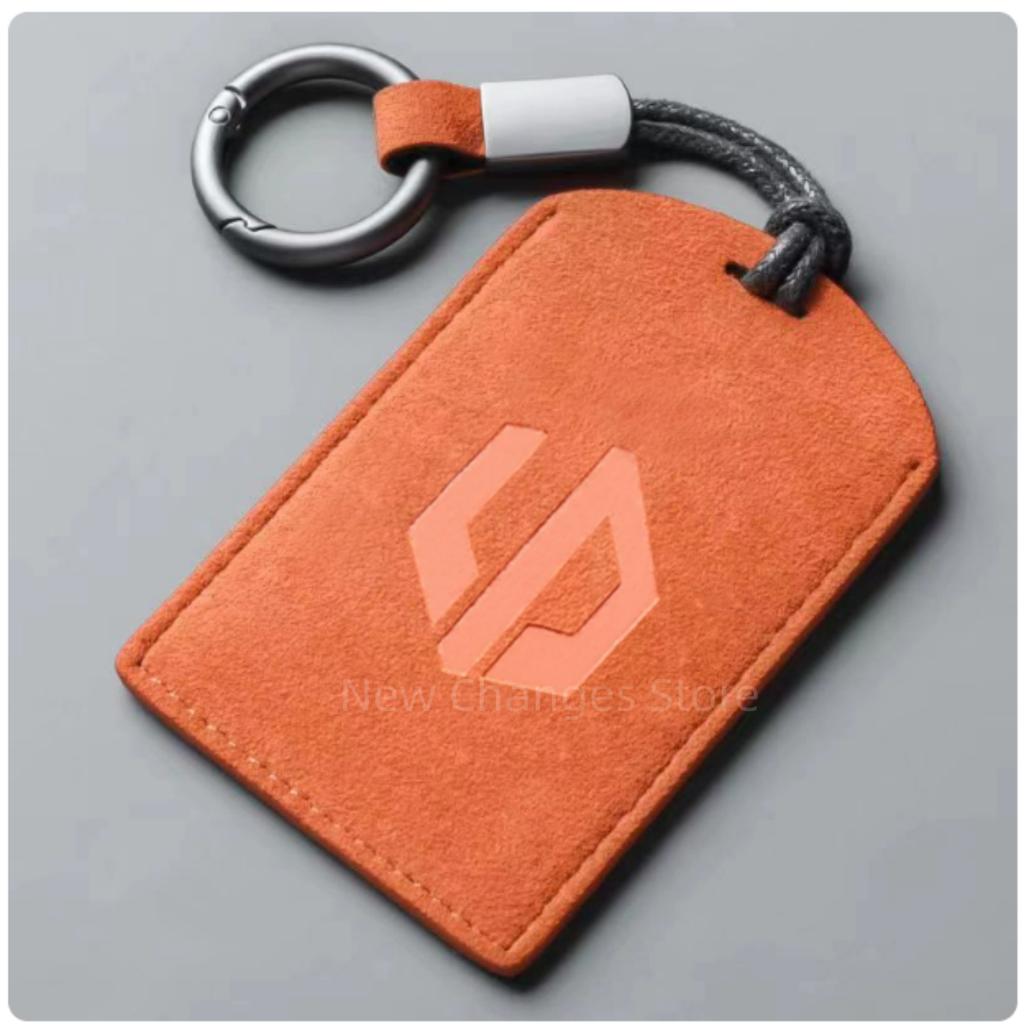 Original Car Color Leather Key Case Cover Fob For Leapmotor B01 B10 Car Keyless Remote Key Card Kit Protector Accessorie