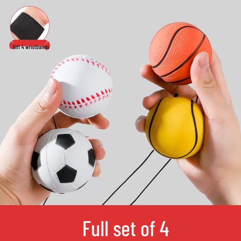 Moonstone Elastic Wrist Ball - PU Foam Rebound Reaction Ball for Kids' Exercise