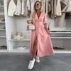 Fashion Sexy V-neck Denim Dress Women's Single Breasted Half Sleeved A-line Dress Solid Color Commute Minimalist Dresses Spring and Summer New