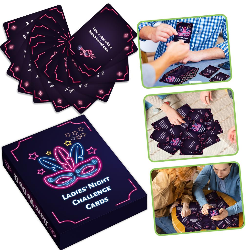 50 Girls Night Creative Interactive Board Game Cards Party Casual Entertainment Game Cards