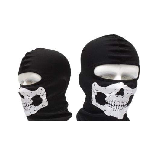 D-drempating Skull Face Mask, Neck or Full, Military, Airsoft, Ultra-Thin Microfiber, Tactical, Ghost, Army Camouflage (Black, Full) Pa131