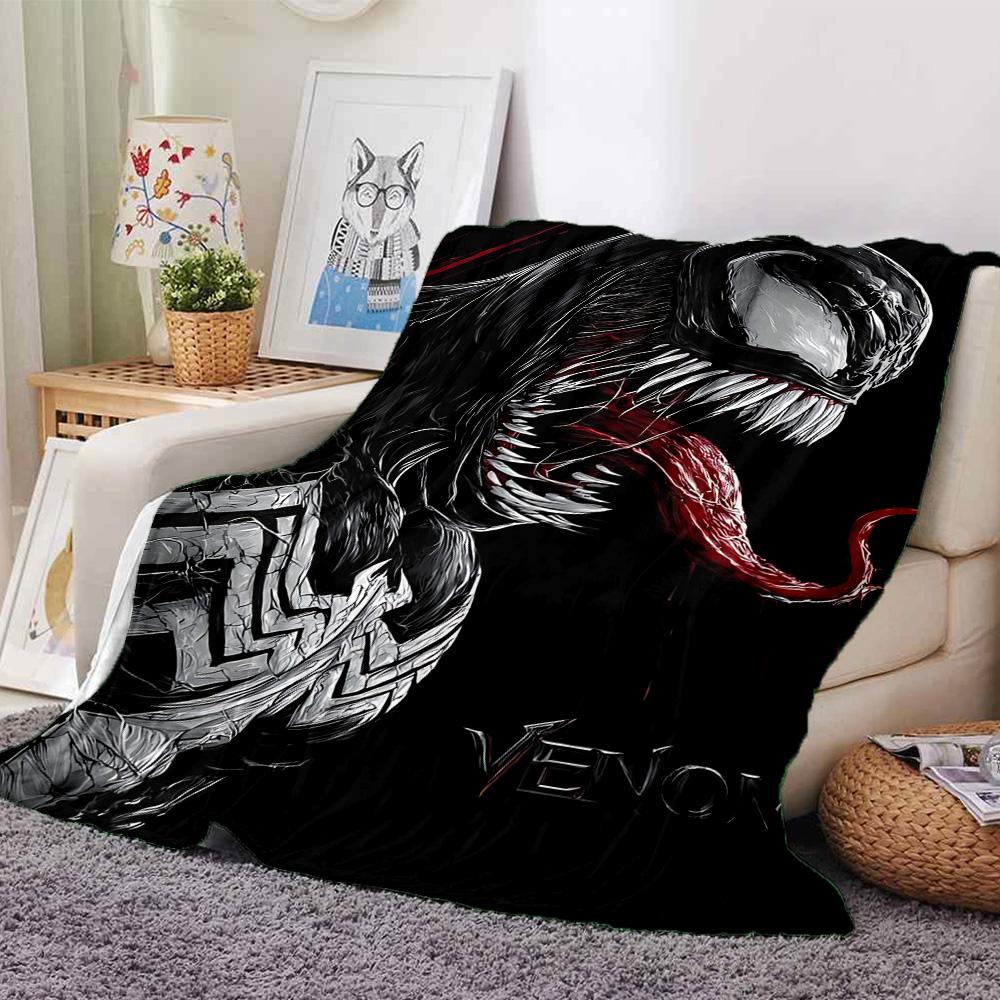 1pc Venom Moonlit Transformation flannel Blanket for Super Soft Cute Comfort Blanket for Travel Bedding Couch Sofa Blanket Y82524