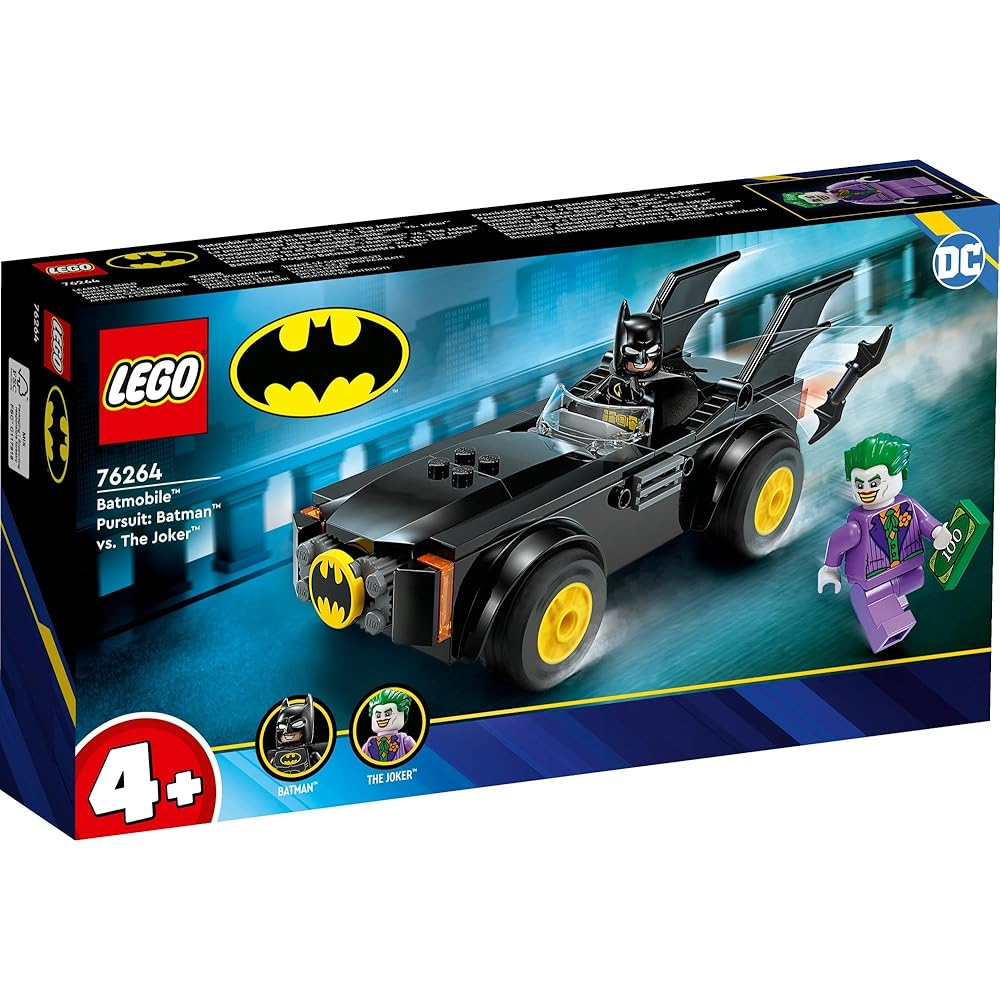 LEGO Super Heroes Batmobile Chase Set Batman vs Joker Building Blocks Toy for Kids Ages 4-7