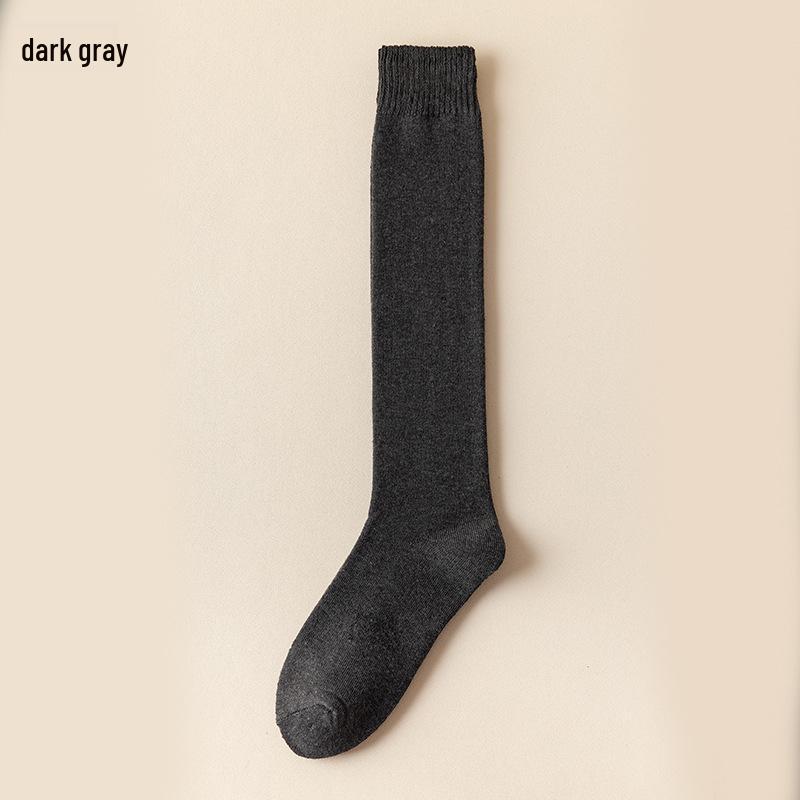 Men's Autumn/Winter Thick Warm Knee-High Cotton Terry Socks - Sweat-Absorbent