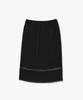 Plack Woman Lace-Point Midi Skirt Black